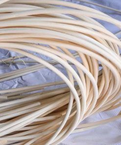 ECYC Ltd 32.8 Feet 5mm Round Reed Spline, Natural Rattan Reeds Spline Wood Basket Reed Spline Chair Cane Groove Reed Spline for Repair Wicker Furniture, Basket Weaving, DIY Crafts - 2