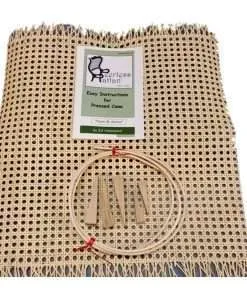 Pressed Cane Webbing Kit, Has an 18"x18" Piece of 1/2" Fine Open Cane Mesh, 6' of #8 Spline, 5 Wood Wedges And Full Color Instruction Booklet By Ed Hammond (Breuer)