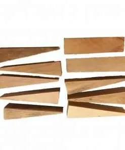 Oak Hardwood - Pressed Cane Caning Wedges / Rush Seat Weaving 10 Pack