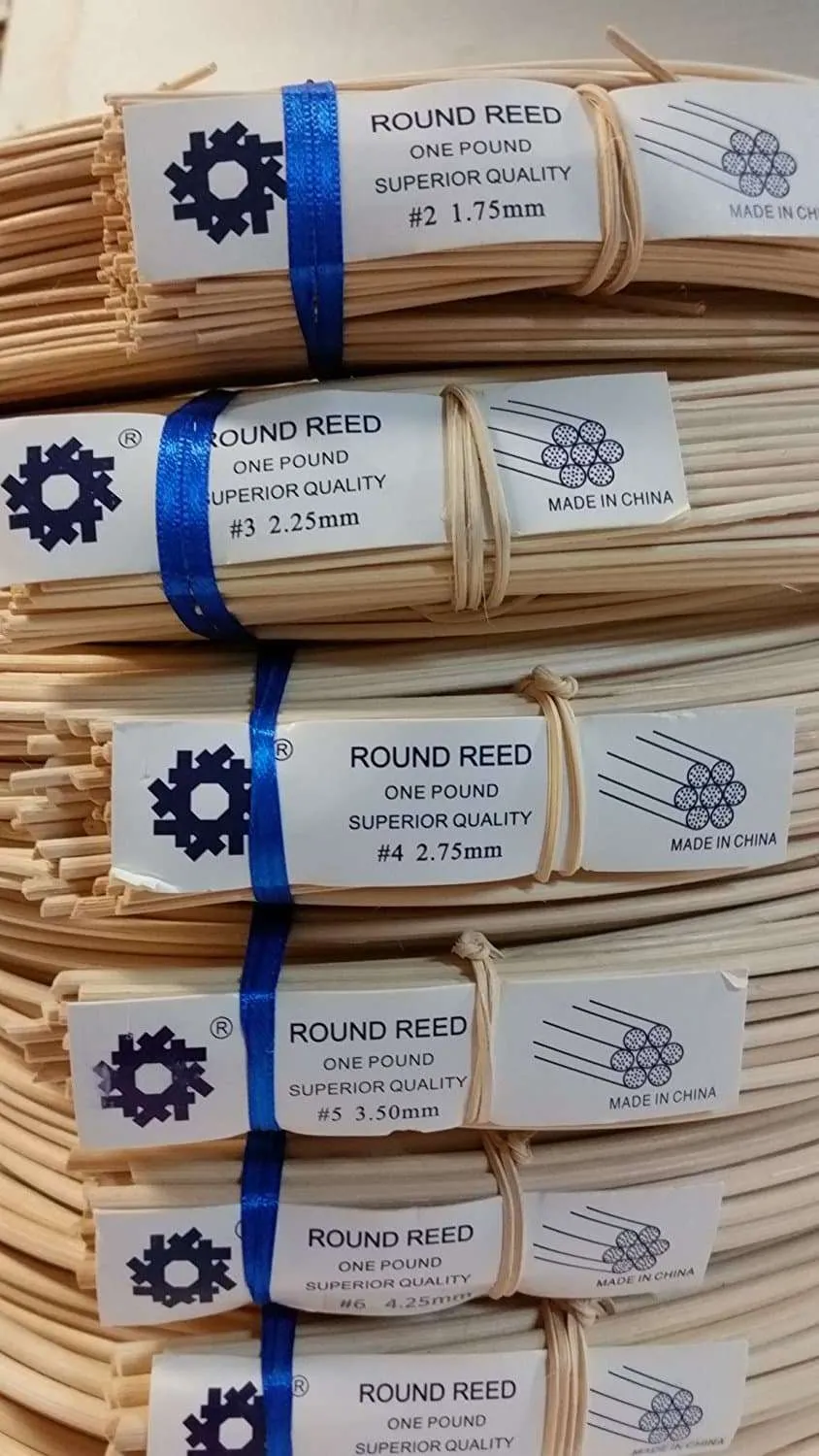 Basket Round Reed #8 4mm 1-Pound Coil Basket Weaving Cane for Chair Making  and Wicker Weaving DIY Furniture Making Supplies