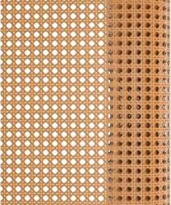 17 x5FT Plastic Rattan Cane Webbing, Woven Open Mesh Cane Net Roll