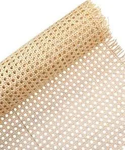 Width Rattan Webbing for Caning Projects Nature Pre Woven 3 Feet Open Mesh Cane Webbing Sheet Rattan Cane Webbing Roll 7