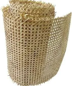 18 Width Rattan Webbing for Caning Projects Natural Pre Woven Open Mesh Cane Natural Rattan Cane Webbing (15 Feet)