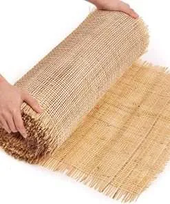24 Width Square Rattan Cane Webbing Roll 15 Feet Fine Radio Net Mesh Pre Woven Open for Caning Projects