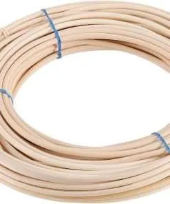 KOHAND 2 Pack 0.2 Inch 65 Feet Round Reed Spline,Chair Cane for DIY Craft Rattan Cane Webbing Basket Wicker Weaving 6