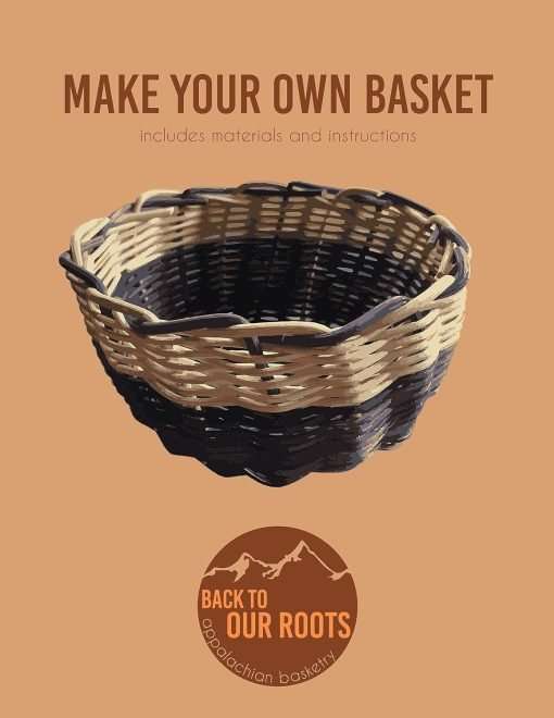 Appalachian Basketry Basket Making Kit Woven with Navy Blue