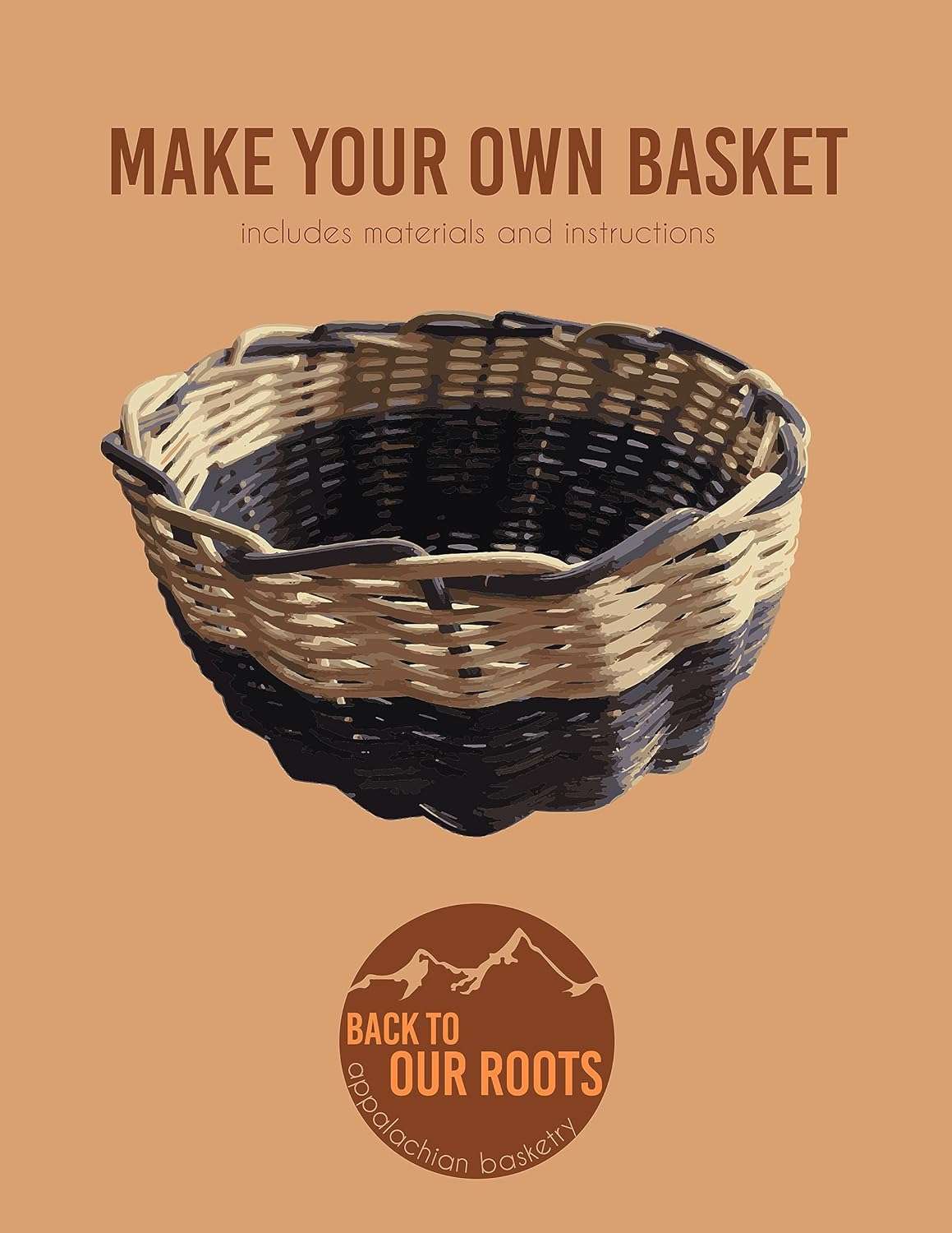 Appalachian Basketry Basket Making Kit Woven with Navy Blue