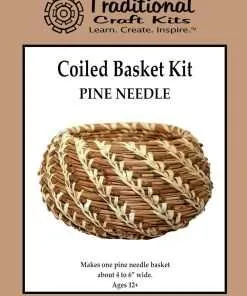 Traditional Craft Kits Coil Basket Kit - Pine Needle - Basket Weaving Kit Set with Supplies, Complete with Instructional Booklets and Basket Making Supplies