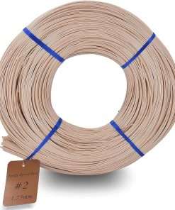 Basket Round Reed #4 2.5mm 1-Pound Coil Basket Weaving Cane for Chair Making and Wicker Weaving DIY Furniture Making Supplies