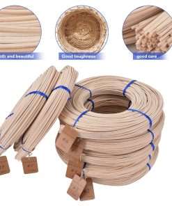 Basket Round Reed #4 2.5mm 1-Pound Coil Basket Weaving Cane for Chair Making and Wicker Weaving DIY Furniture Making Supplies 3