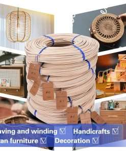 Basket Round Reed #4 2.5mm 1-Pound Coil Basket Weaving Cane for Chair Making and Wicker Weaving DIY Furniture Making Supplies 4