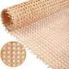24 Width Natural Cane Webbing 5Feet, Rattan Webbing Roll for Caning Projects, Woven Open Mesh Cane for Furniture, Chair, Cabinet, Ceiling, Bed