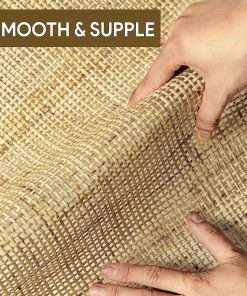 20 Width Square Rattan Cane Webbing Roll 5 Feet Length for Caning Projects Fine Radio Net Mesh Pre Woven Open Weave Wicker Woven Rattan Sheets Caning Material for Chairs, Cabinet, Door - 2