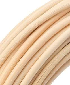 2 Roll Total 131 Feet x 3-16 Inch Groove Chair Caning, Round Reed Spline Cane Webbing for Weaving, Chair Caning Supplies Wicker Repair Kit for DIY Craft - 3