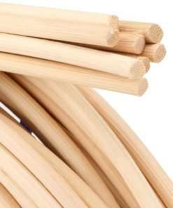 2 Roll Total 131 Feet x 3-16 Inch Groove Chair Caning, Round Reed Spline Cane Webbing for Weaving, Chair Caning Supplies Wicker Repair Kit for DIY Craft - 4