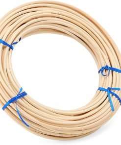 2 Roll Total 131 Feet x 3-16 Inch Groove Chair Caning, Round Reed Spline Cane Webbing for Weaving, Chair Caning Supplies Wicker Repair Kit for DIY Craft - 6