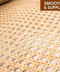 24- Width Rattan Cane Webbing Rattan Cane Webbing Roll 15 Feet Hexagon Weave Mesh 1-2 Inch Pre-Woven Cane Net Open Weave Wicker Cane Webbing Rattan Sheets Natural Material - 4