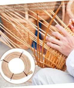 Gerrit Basket Weaving Material, 500g-3mm Wicker Material Rattan Reed Webbing for Chair Repair and Wicker Weaving DIY Craft Furniture Making Supplies Home Gardening Decor - 3