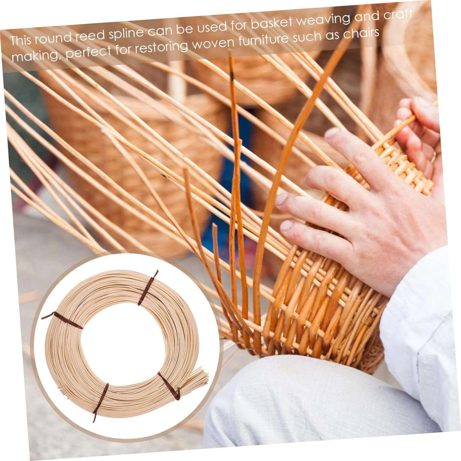 Gerrit Basket Weaving Material, 500g/3mm Wicker Material Rattan