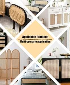 Plastic Rattan Webbing Roll, 16 Inch x 20 Inch, Handwoven Synthetic Poly Rattan, Faux Cane Mesh-Open Weave, Hexagonal Pattern, for DIY Home Decor Projects incl. - 6