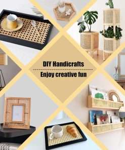 Plastic Rattan Webbing Roll, 16 Inch x 20 Inch, Handwoven Synthetic Poly Rattan, Faux Cane Mesh-Open Weave, Hexagonal Pattern, for DIY Home Decor Projects incl. - 7