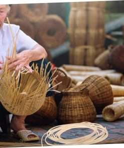 1 Roll Rattan Weave Material Webbing Basket Wicker Weaving Repair Kit Rattan Cane Rattan Webbing Wicker Repair Material Rattan Furniture Woven Repair Kit Wooden Crafts Natural - 4