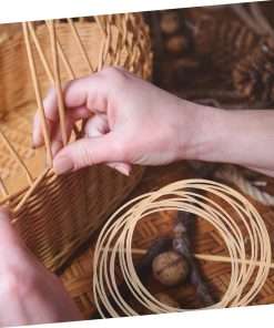 1 Roll Rattan Weave Material Webbing Basket Wicker Weaving Repair Kit Rattan Cane Rattan Webbing Wicker Repair Material Rattan Furniture Woven Repair Kit Wooden Crafts Natural - 5