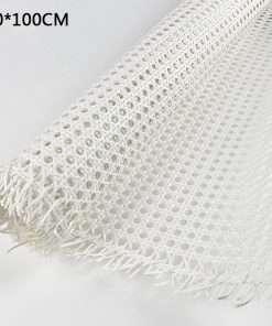 homeemoh Rattan Cane Webbing Roll Plastic 40cm×100cm Mesh Pre-Woven Cane for Furniture Cabinets Chair,White - 2