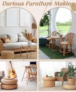 14 Width x 4.92 Ft Natural Cane Webbing V Shape Brown Cane Webbing Roll Rattan Material Mesh Rattan Roll Caning Supplies for Caning Projects Furniture Chair Cabinet Ceiling Basket - 6