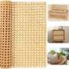 16-inch Wide Rattan Webbing 40-inch Long Rattan Webbing Rolls for Furniture, Chairs, cabinets, Ceilings, beds Rattan Projects Basket Weaving Supplies Open mesh Rattan - 1