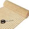 18 Inches Width Rattan Cane Webbing Roll Caning Material Weave Rattan Fabric Furniture for Caning Projects Pre Woven Open Mesh Cane for Cabinet Bed Chair Repair - 1