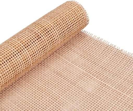 24 Width Natural Square Cane Webbing 5Feet, Rattan Webbing Roll for Caning Projects, Woven Open Mesh Cane for Furniture, Chair, Cabinet, Ceiling, Bed - 8