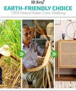 Rattan Cane Webbing Roll 24 Inch Width x 72 Inch Length, Open Weave Wicker Webbing for DIY Home Projects and Furniture, Natural Rattan Caning Material for Chairs and Cabinets - 4