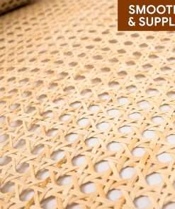 18 Width Rattan Cane Webbing Rattan Cane Webbing Roll 15 Feet Hexagon Weave 1-2 Inch Pre-Woven Cane Mesh Net Open Weave Wicker Cane Webbing - 4