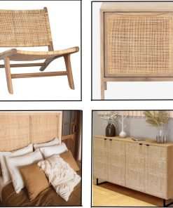 24 Width Natural Rattan Cane Square Webbing - 24 W x 12 ft L - Rattan Radio Weave, Cane Webbing Roll for Caning Projects, Chair, Cabinets, Caning Supplies Wicker, Woven Open Mesh Cane - 6