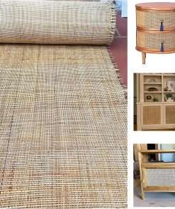 CLAYNIX 18 Width Square Cane Webbing 15 FEET - Cane Webbing Roll - Caning Material for Chairs - Open Weave Wicker Cane Webbing for Cabinet - Cane Fabric Webbing Sheet - 2