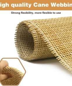 24 Width Natural Cane Webbing 5Feet, Rattan Webbing for Caning Project,Rattan roll,Square Rattan Cane Webbing roll for Furniture,Chair, Cabinet, Ceiling, Door, Sofa - 3