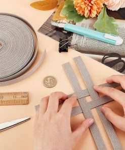 OLYCRAFT 21.9 Yards Paper Weaving Cane Thin Flat Paper Weaving Cane Handmade 3-5 Inch Paper Rattan Thin Flat Coil Wide Strips Cane Webbing for Rattan Woven Making and Fibre Rush Weaving - 3