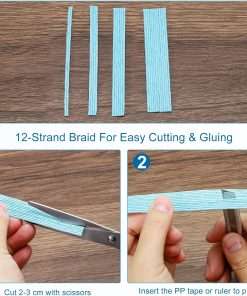 PATIKIL 21.9 Yards x 0.6 Paper Rattan Weaving Cane, 12-Ply Paper Rattan Weave Basket Weaving Supplies for DIY Rattan Woven Making, Brown - 3