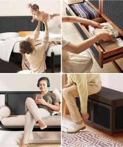 20 x 72 Plastic Cane Webbing, 6 Feet Cane Webbing Roll for Caning Project, Black Cane Webbing, Rattan Webbing, Caning Material for Chairs, Cabinet, Dresser, Furniture - 3