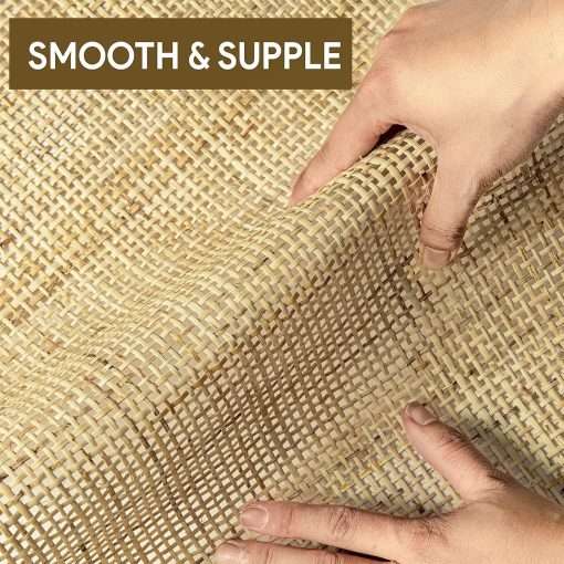 24 Width Square Rattan Cane Webbing Roll 12 Feet for Caning Projects Rattan Woven Roll Wardrobe Shoe Square Mesh Material for Cabinet & Door (12 Feet) - 2