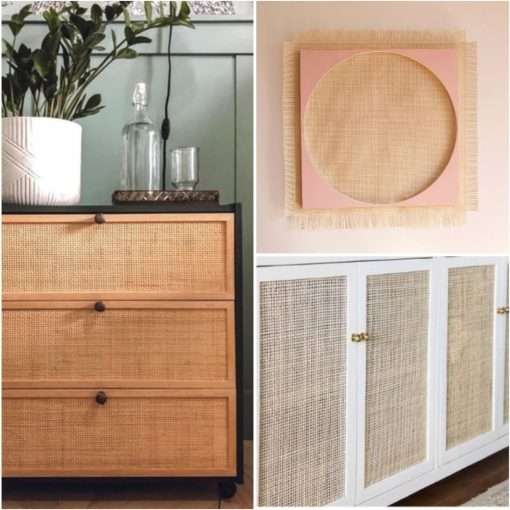 36(3Feet) Width x 9.9 Feet Length Natural Cane Webbing Large Size Rattan Roll, Caning Material, Rattan Decor - 2