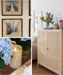 36(3Feet) Width x 9.9 Feet Length Natural Cane Webbing Large Size Rattan Roll, Caning Material, Rattan Decor - 7