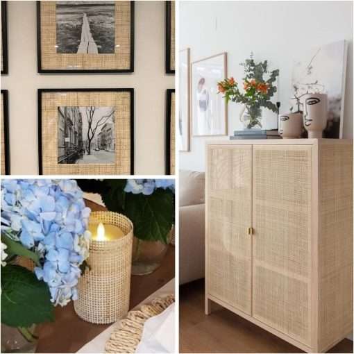36(3Feet) Width x 9.9 Feet Length Natural Cane Webbing Large Size Rattan Roll, Caning Material, Rattan Decor - 7