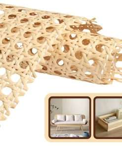 Eunice Cane Rattan Webbing Roll, 16 Wx80 L, Natural Rattan Material, Hexagonal Pattern, Weave Rattan Sheets for DIY Furniture Chairs, Cabinets，Beds Rattan - 1