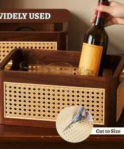 Eunice Cane Rattan Webbing Roll, 16 Wx80 L, Natural Rattan Material, Hexagonal Pattern, Weave Rattan Sheets for DIY Furniture Chairs, Cabinets，Beds Rattan - 4