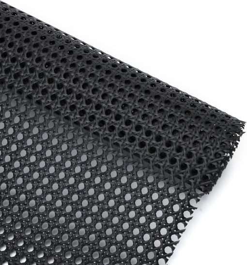 23.6 x 72 Plastic Cane Webbing, 6 Feet Cane Webbing Roll for Caning Project, Black Cane Webbing, Rattan Webbing, Caning Material for Chairs, Cabinet, Dresser, Furniture - 1