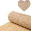 MINHKUST 16 Width Natural Square Rattan Cane Webbing Roll 4 Feet Length for Caning Projects - Pre-Woven Radio Mesh Cane Webbing Sheet for Furniture, Chair, Table, Ceiling - 1