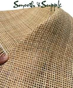 MINHKUST 16 Width Natural Square Rattan Cane Webbing Roll 4 Feet Length for Caning Projects - Pre-Woven Radio Mesh Cane Webbing Sheet for Furniture, Chair, Table, Ceiling - 2
