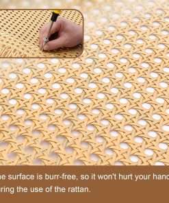 Plastic Cane Webbing Roll 20x86.6, Handwoven PP Synthetic Rattan Rolls, Faux Cane Open Weave Mesh for DIY Furniture Decoration - Beds, Chairs, Cabinets, Ceilings - 5